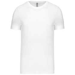 T-Shirt uomo manica corta tubolare gr. 180, girocollo colore bianco