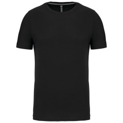 T-Shirt uomo manica corta tubolare gr. 180, girocollo colore nero