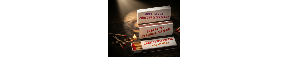 Fiammiferi Svedesi da 10 Personalizzati | Scatole Tascabili